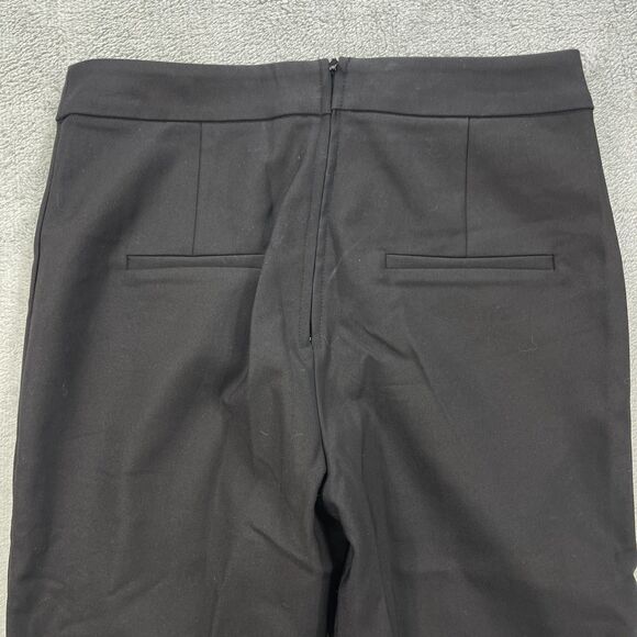 C/MEO Collective Flared Pants Womens Medium Black Cotton Ruffle Trim Cropped - Picture 6 of 16